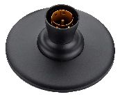 Modular Celling Rose ECO Round Matt Black (5x5)